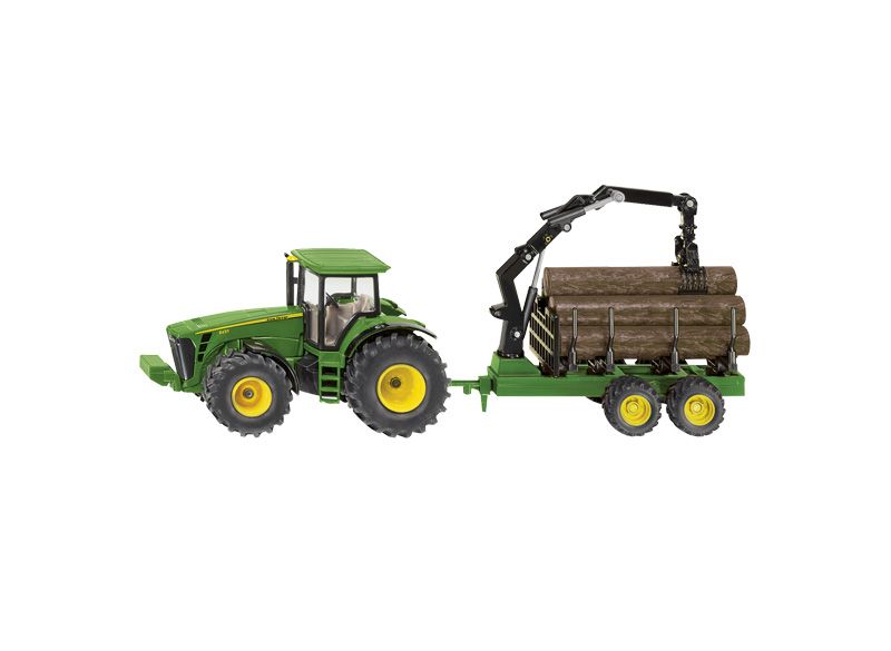 SIKU John Deere 8430R met houtwagen (schaal 1:50)