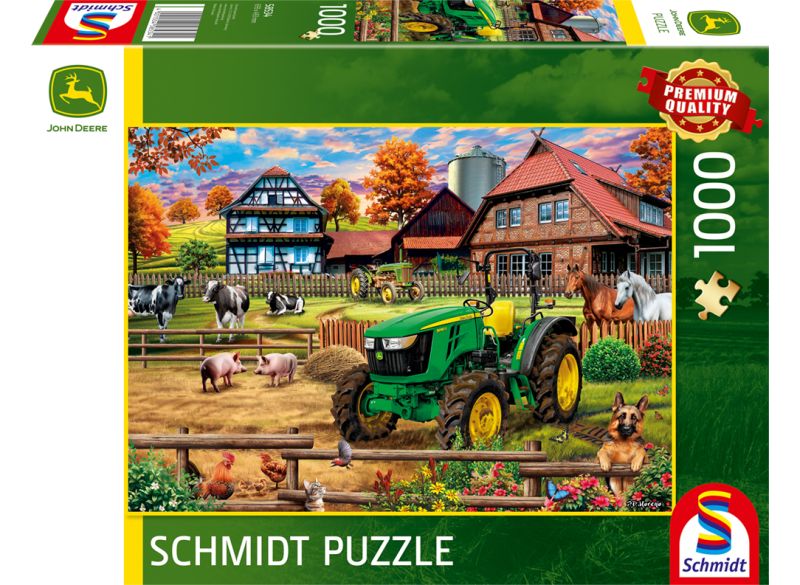 SCHMIDT puzzel John Deere 5050E  op de boerderij (1000 stukken)