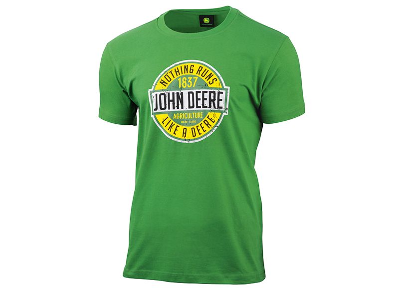 T-shirt groen "Nothing runs like a deere"