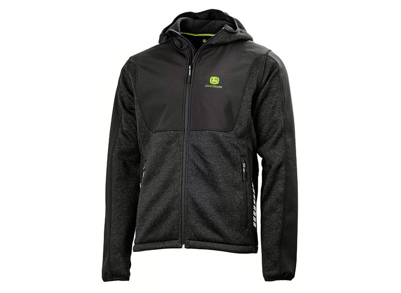 Jas zwart/grijs fleece