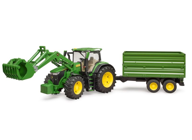 BRUDER 7R350 met frontlader en aanhangwagen